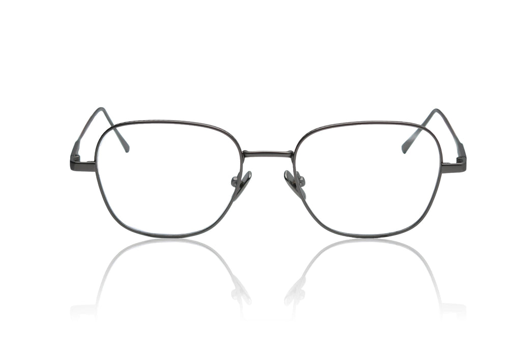 Bright Gold Square Metal Eyeglasses | SPECS