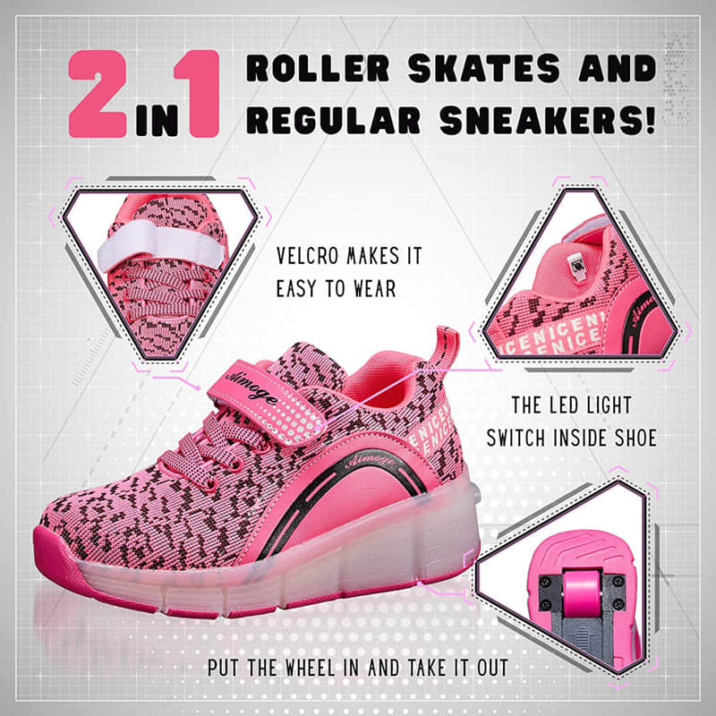 2 in 1 Roller Skates and Regular Sneakers
