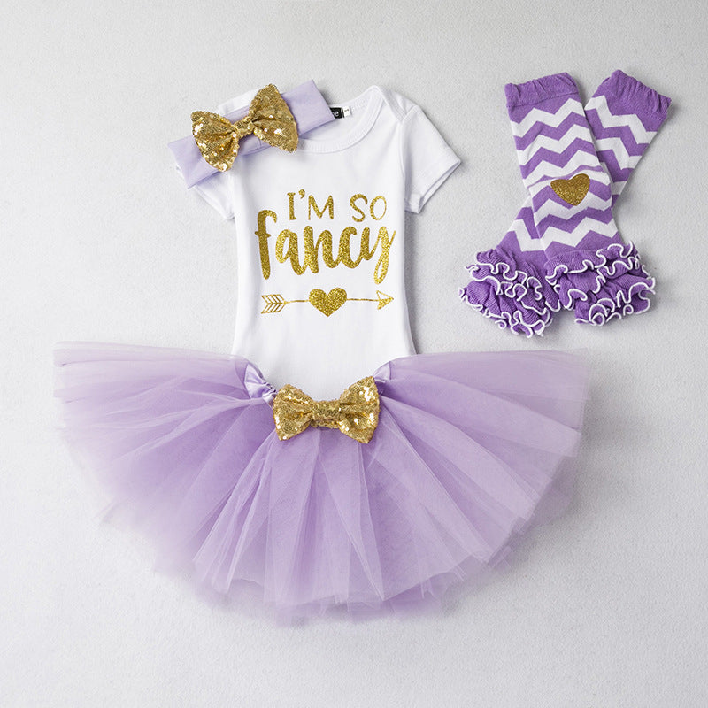 purple baby girls dress
