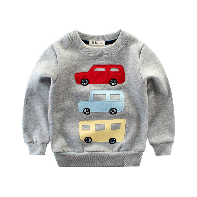 Boys Cotton Cartoon Cars Printed Sweatshirt