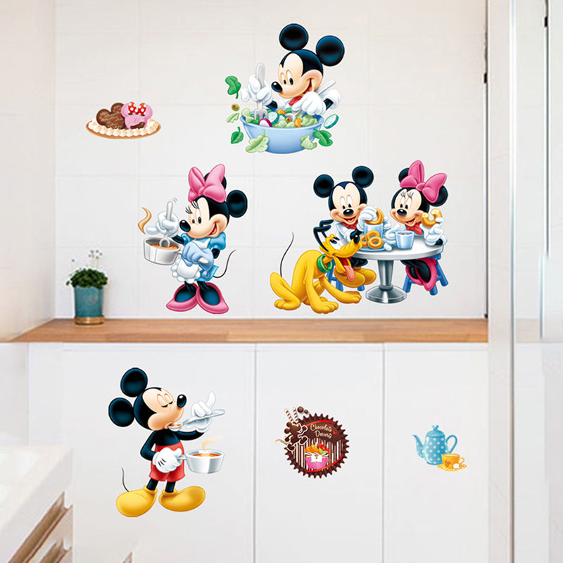 Kids wall sticker Minnie Mouse and hearts