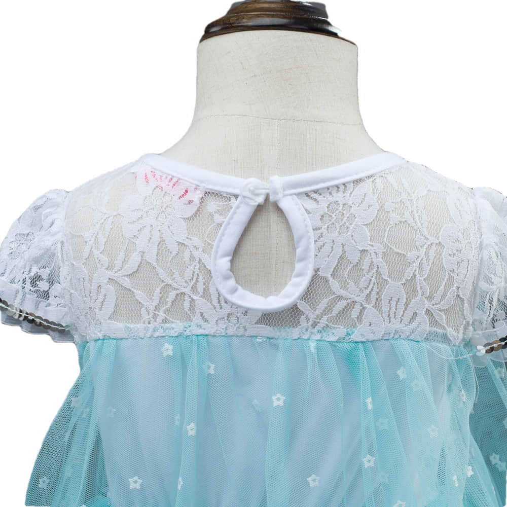 Frozen Snow Queen Princess Elsa Pattern Printed on the Bodice