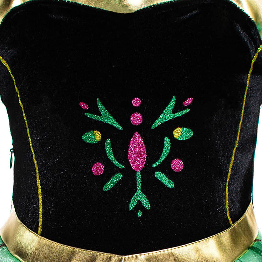 Black Bodice and Flower Pattern Printed on it