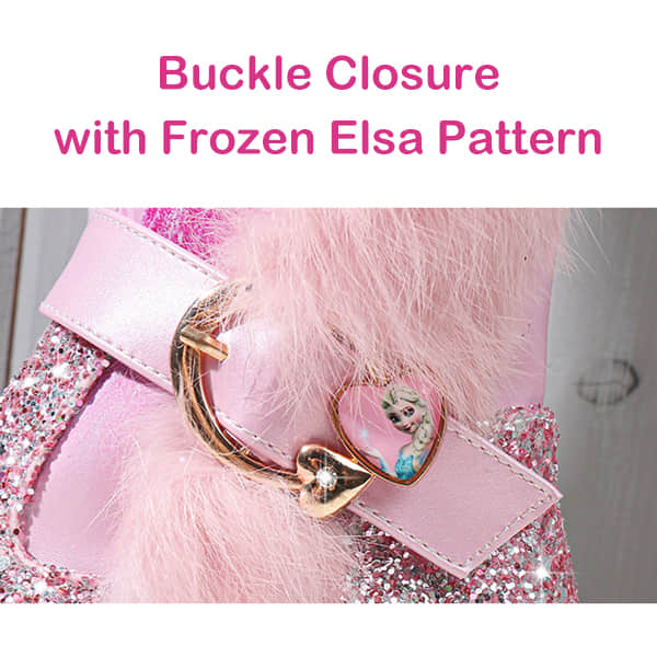 Metal Buckle Closure with Frozen Elsa Pattern