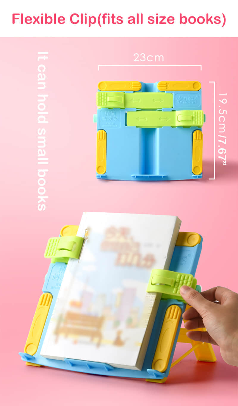 Book Stand Holder Reading Studying Multifunction Holder Folding Portable Reading Rest for Kids