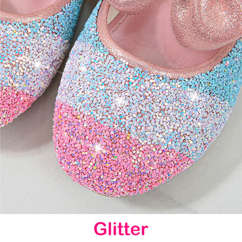 Rainbow Glitter on the Surface of the Shoes Make Them Elegant