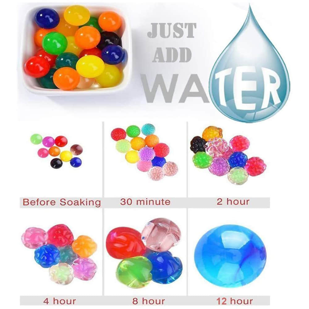 300 PCS Giant & 20000 Small Gel Beads Non Toxic Water Beads Kit