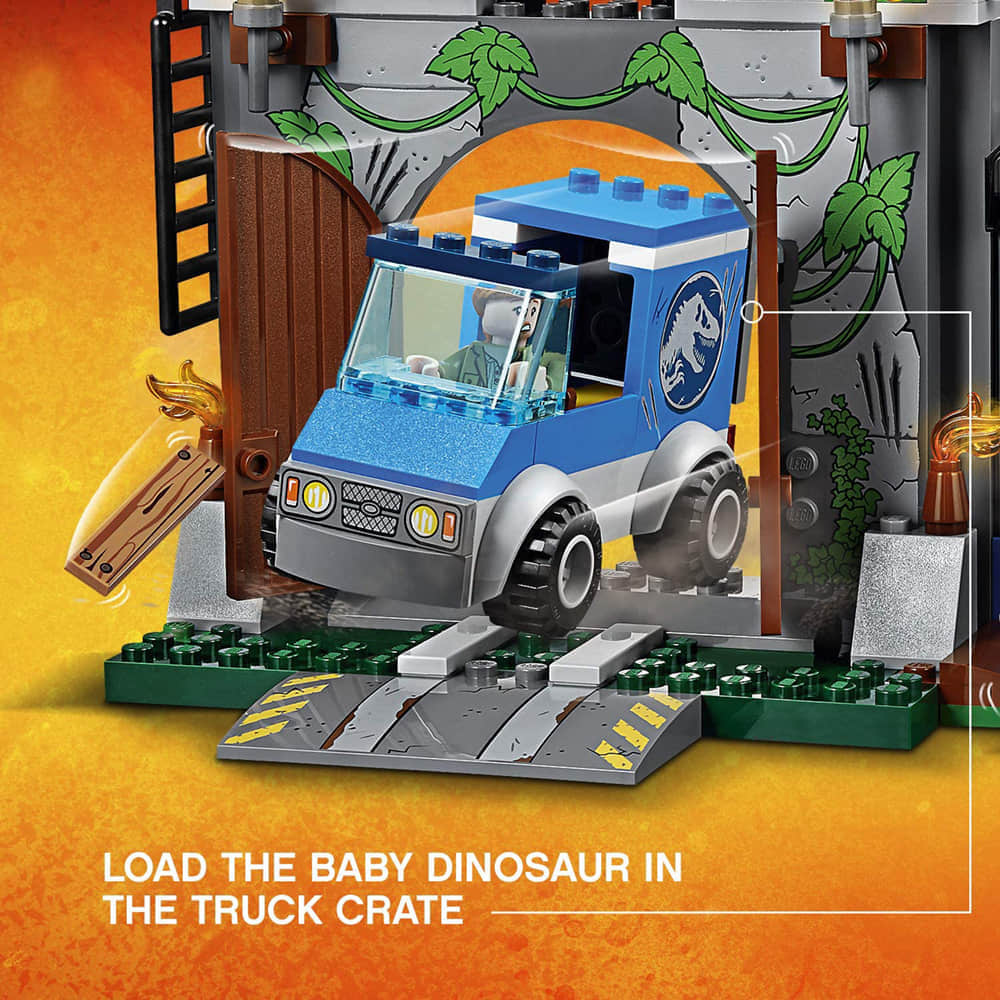 Load the Baby Dinosaur in the Truck Crate