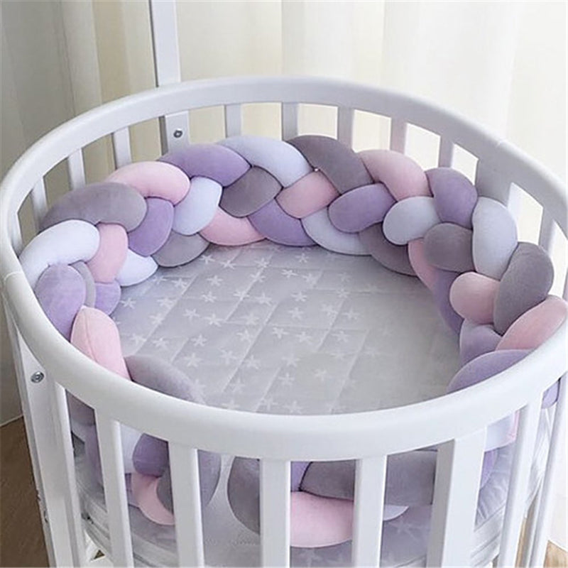 Baby Products Online - Baby Bumper Bed Braid Knot Cushion Cushion Bumper  for Baby Bebe Baby Crib Protector Baby Bumper Bumper Room Decor Baby Crib  Protector - Kideno