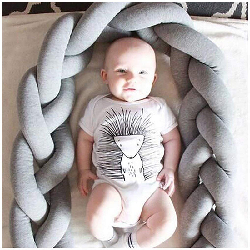 Soft Knot Pillow Decorative Baby Bedding Sheets Braided Crib