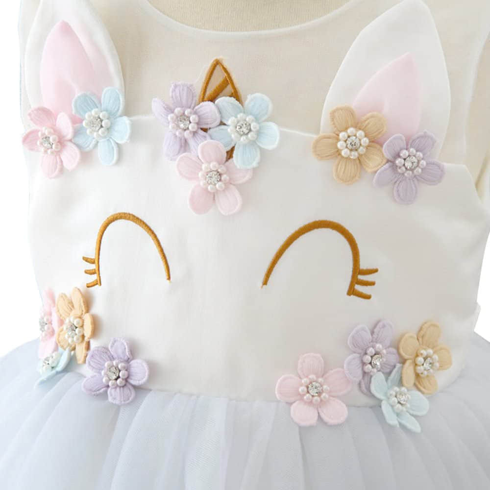 Adorable Unicorn Pattern Embroidered on the Bodice