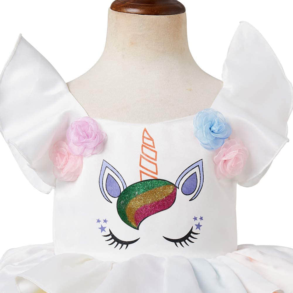 Adorable Unicorn Pattern Embroidered on the Bodice