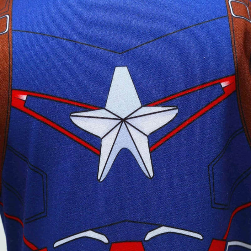 Vivid Classical Captain America Battle Suit Pattern