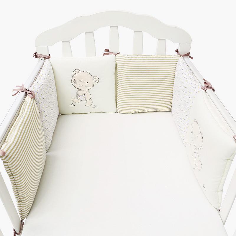 Baby Bed Bumper Cartoon Twist Crib Surround Soft Strip Spliced Bed