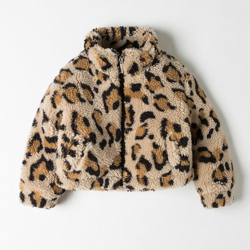 Zee - Kids Leopard Print Teddy Jacket – CushyPop