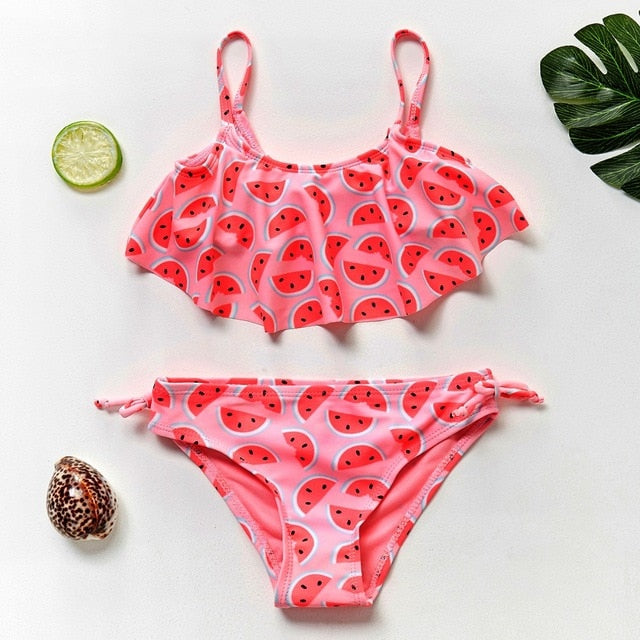 Jules - Kids Watermelon Print Swimsuit – CushyPop