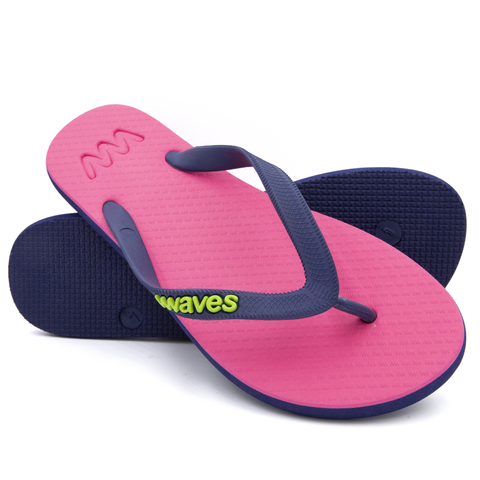 Purple and Pink Twofold Flip Flops 