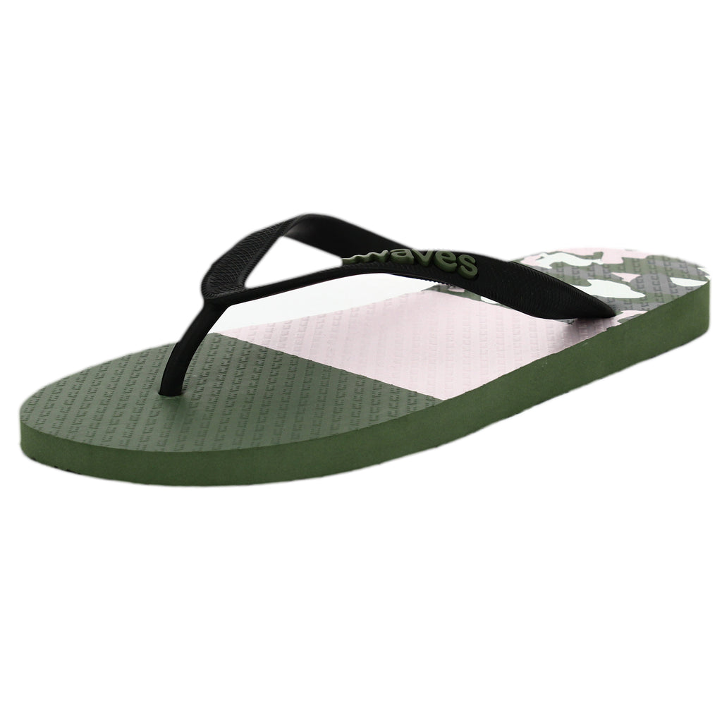 khaki green flip flops