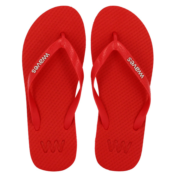 Cherry Red Classic Flip Flops, Unisex – Waves Flip Flops USA