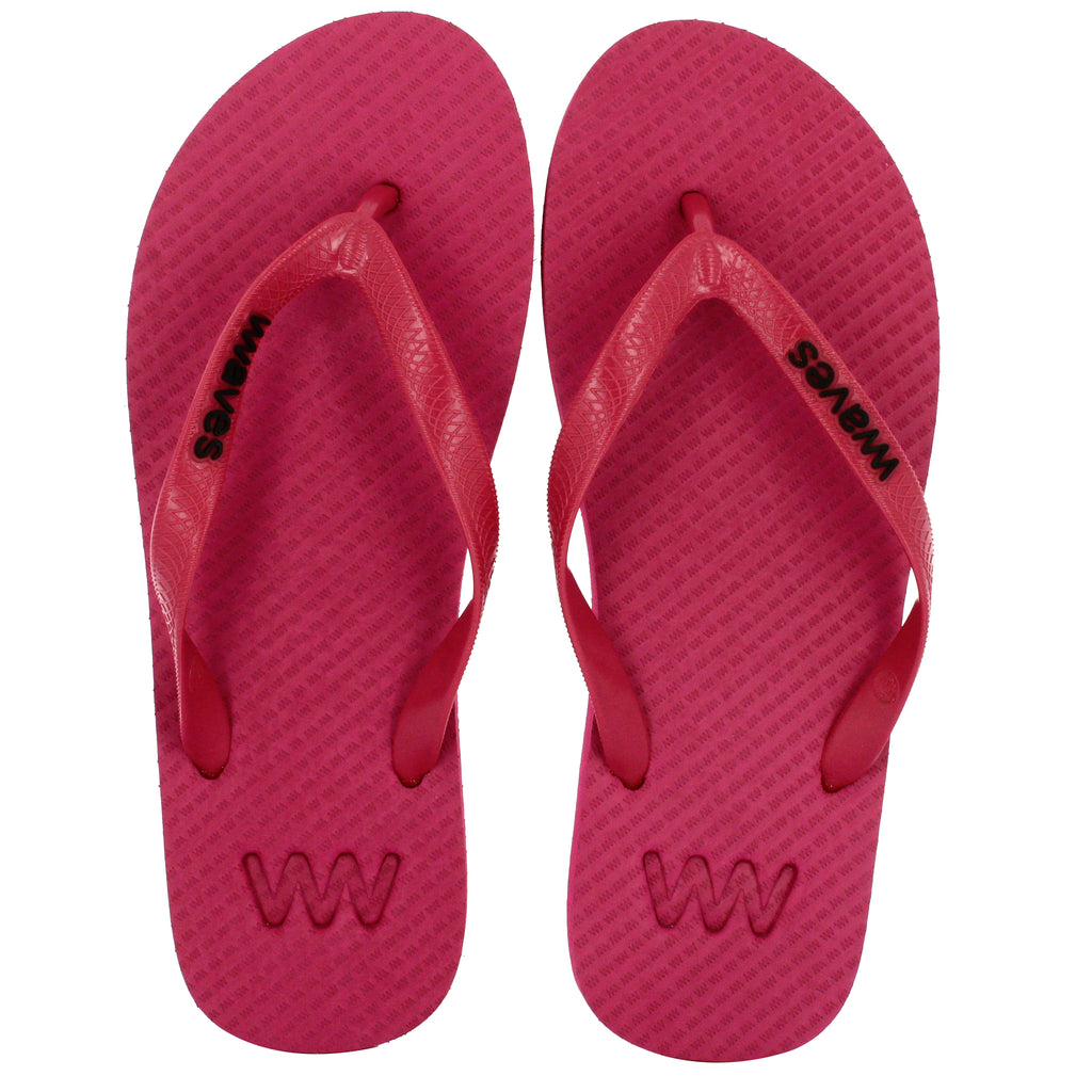 maroon flip flops