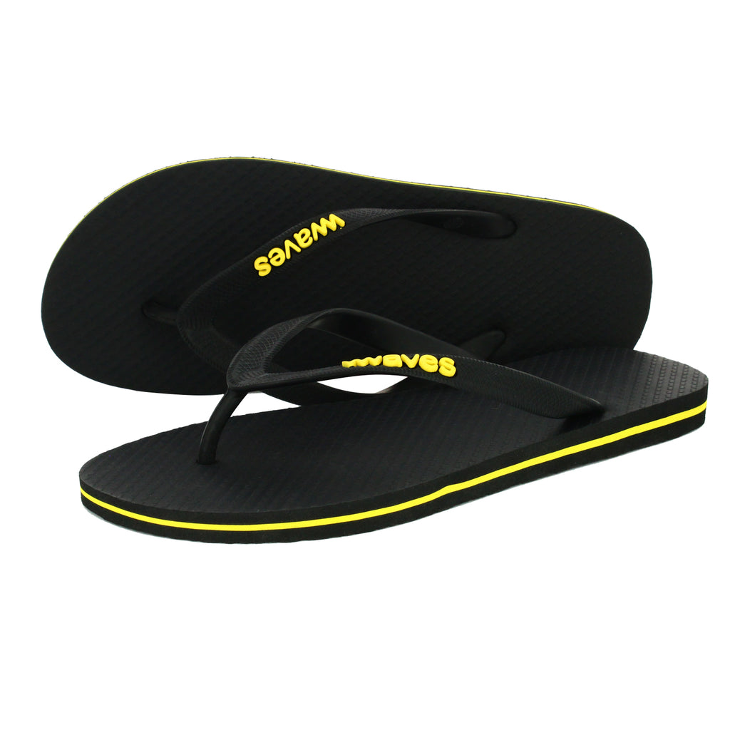 Yellow Stripe Men's Flip Flops 