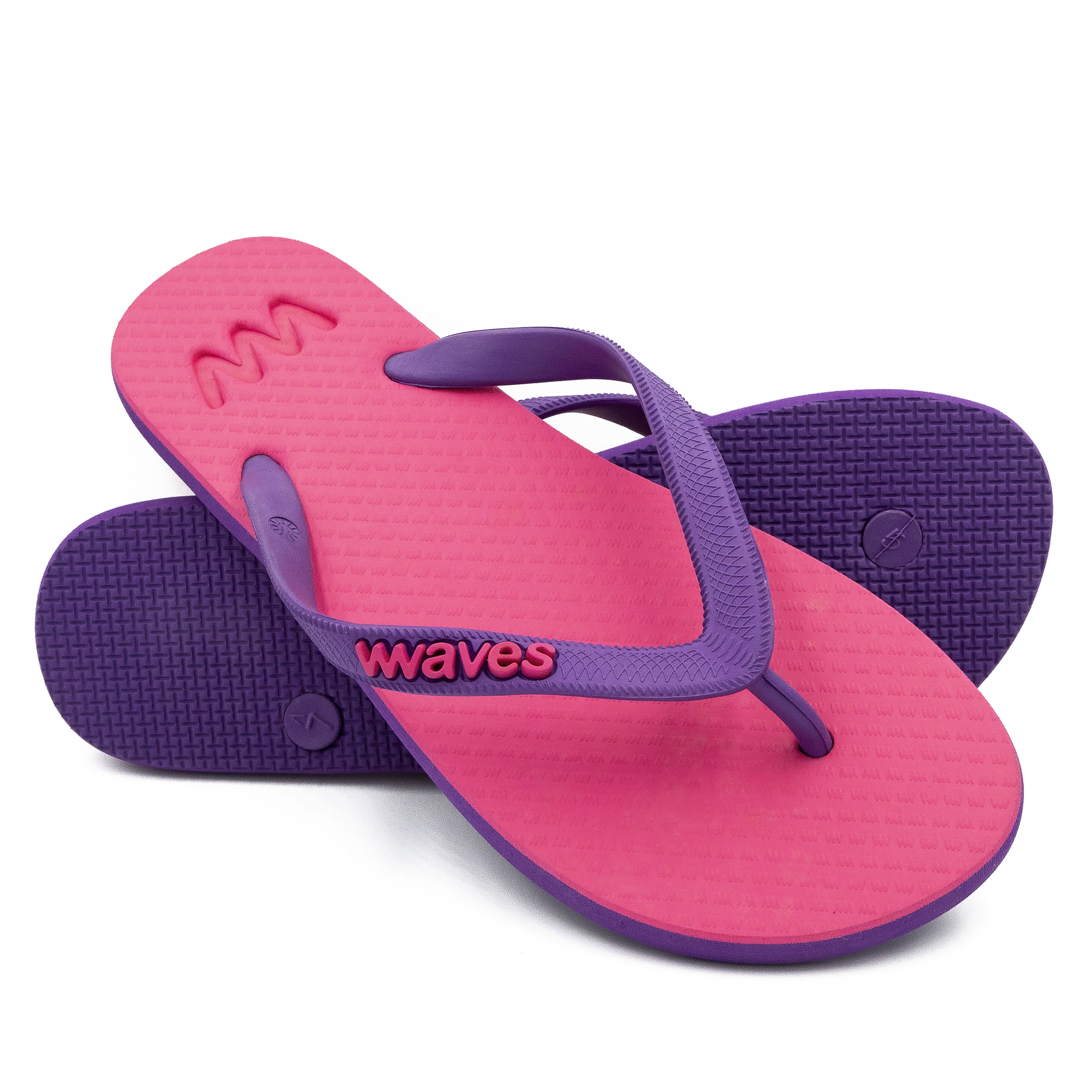 purple flip flops