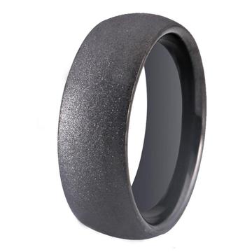 Glitter Sandblasted Dome Tungsten Ring