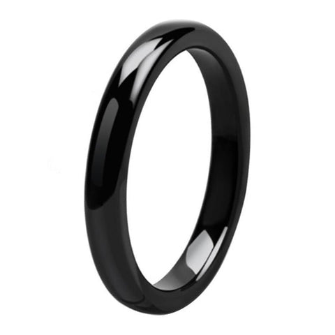 Slim High Polish Black Tungsten Ring (5 Available Colors)