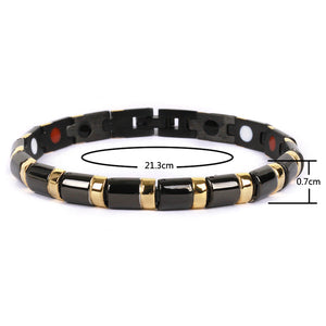 316L Stainless Steel Gold Plated Magnetic Bracelet
