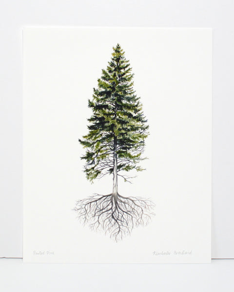 pine tree art print