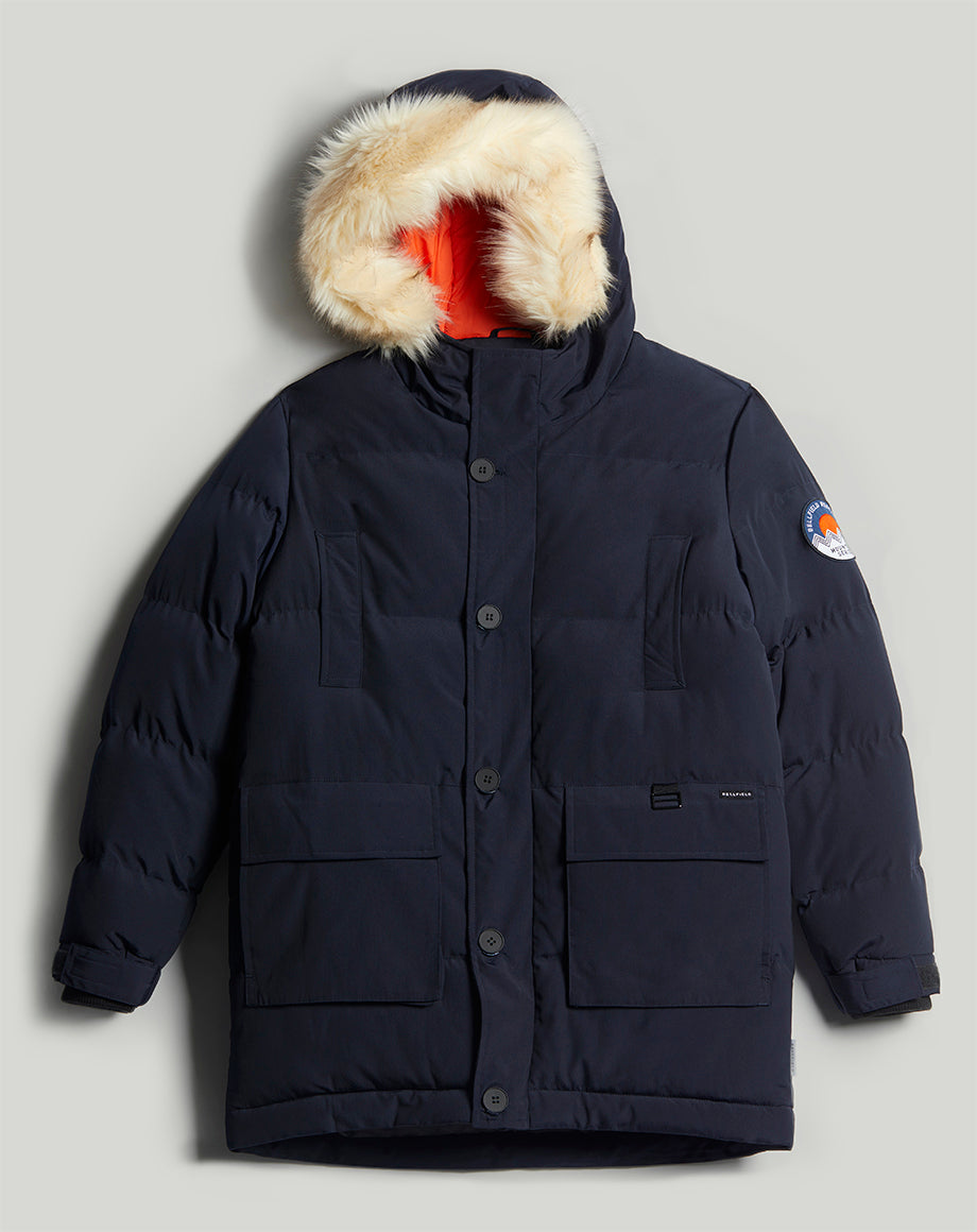 bellfield parka with faux fur hood