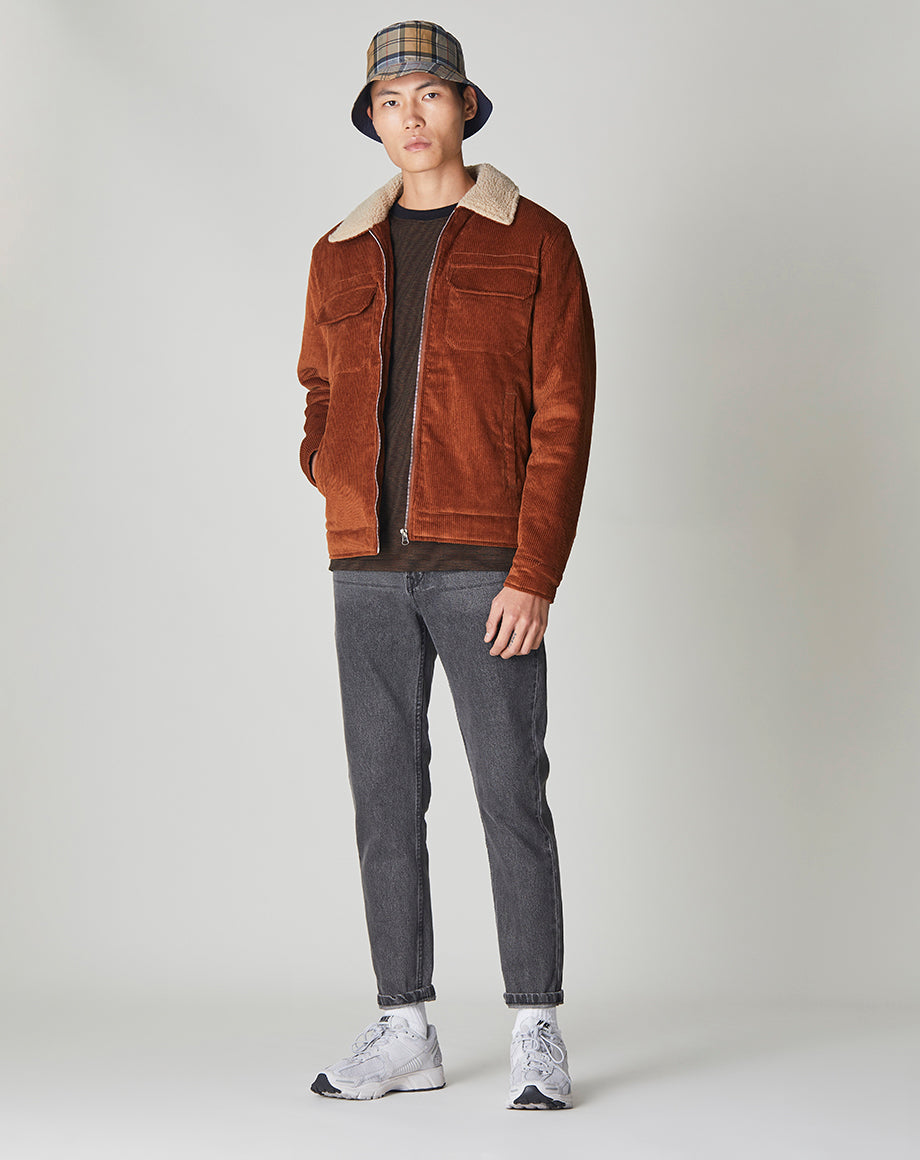 Bellfield Clothing Chido Cord Jacket in Brown | Men's Jackets