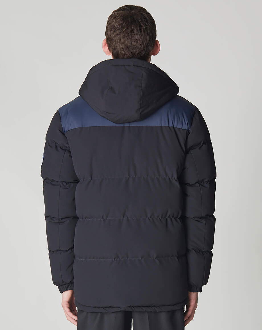 Bellfield Horru Colour Block Mountain Men's Puffer Jacket in Black ...