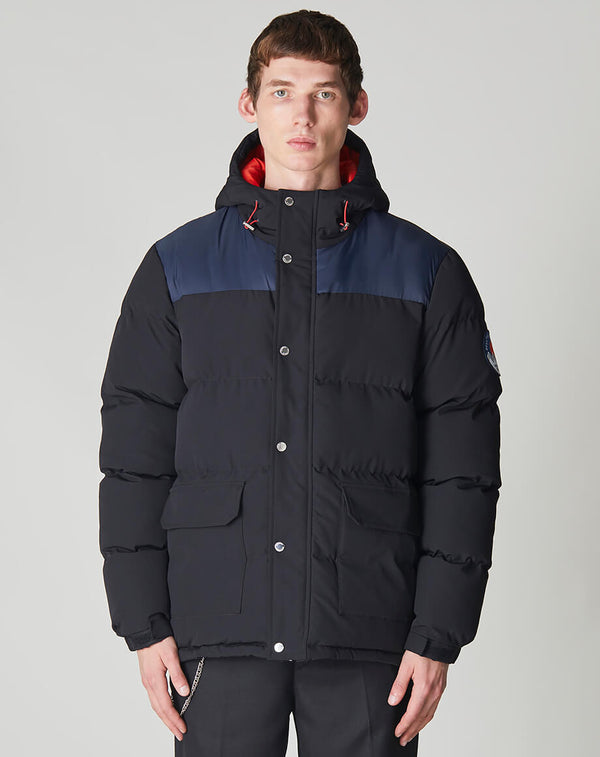 Bellfield Horru Colour Block Mountain Men's Puffer Jacket in Black ...