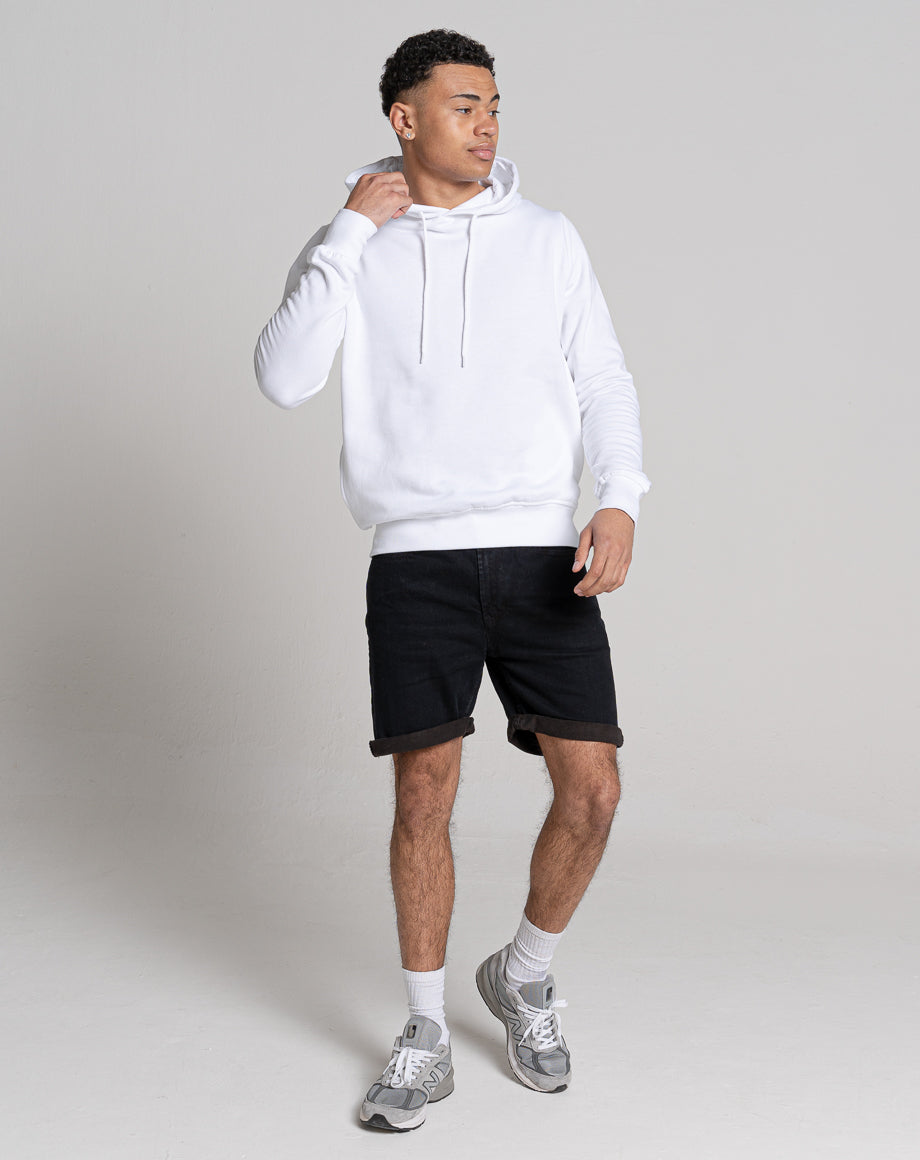 ESSENTIAL PLAIN HOODIE | WHITE - Bellfield Clothing