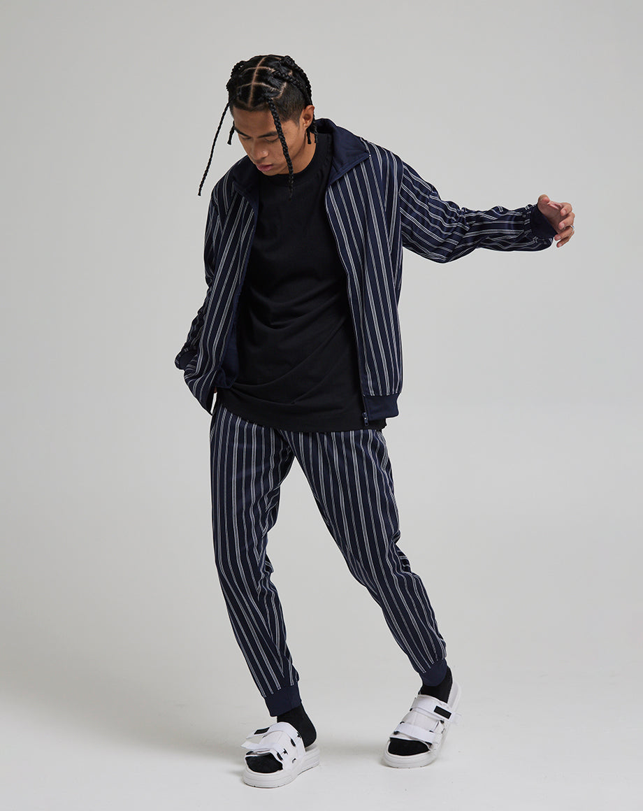 TIMON MEN'S STRIPE TRACK JACKET | NAVY - Bellfield Clothing