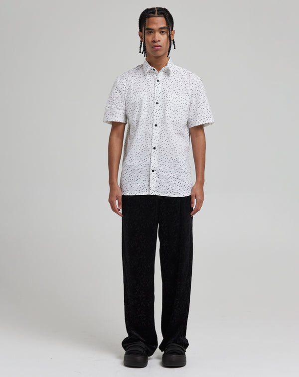 D-STRUCT OCCULT MEN'S DITZY PRINTED SHIRT | WHITE - Bellfield Clothing