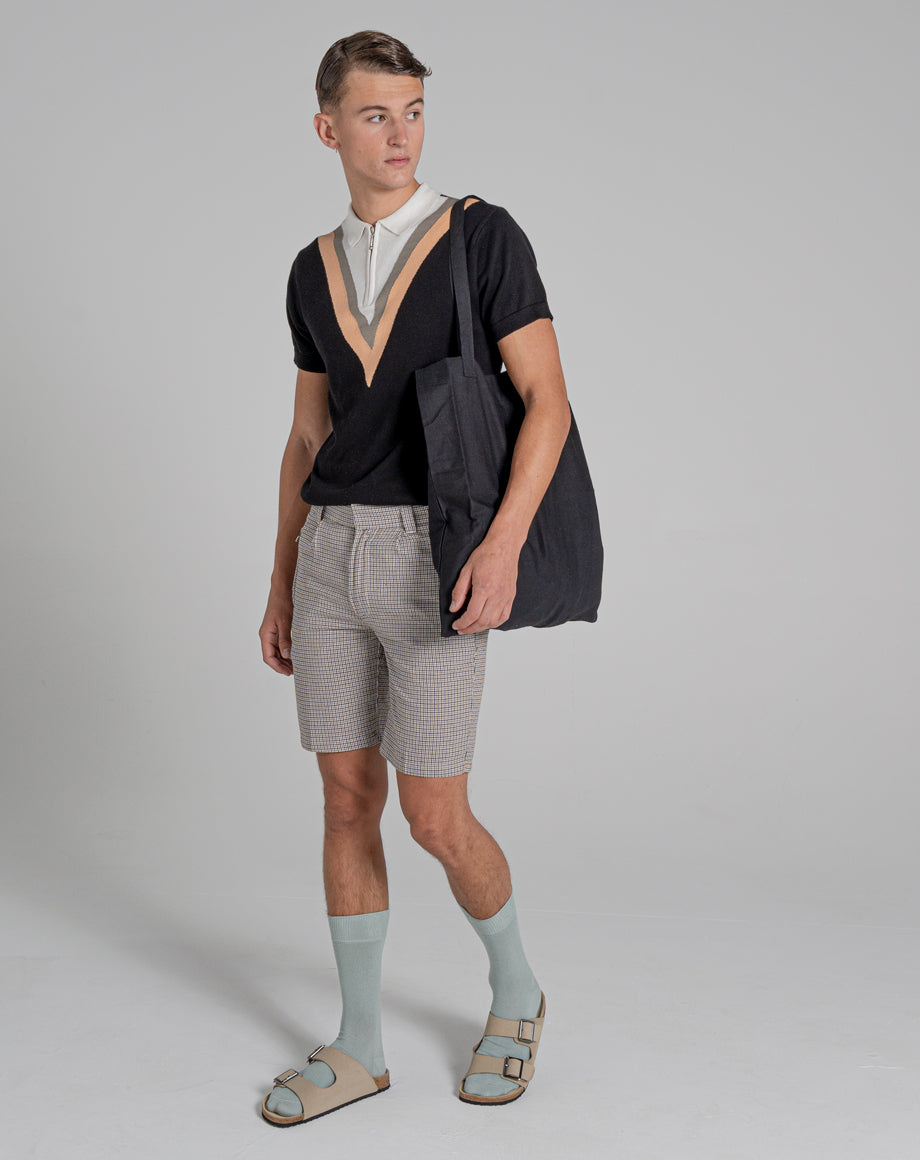 Carlisle Houndstooth Shorts | Men's Tailored Shorts - Bellfield Clothing