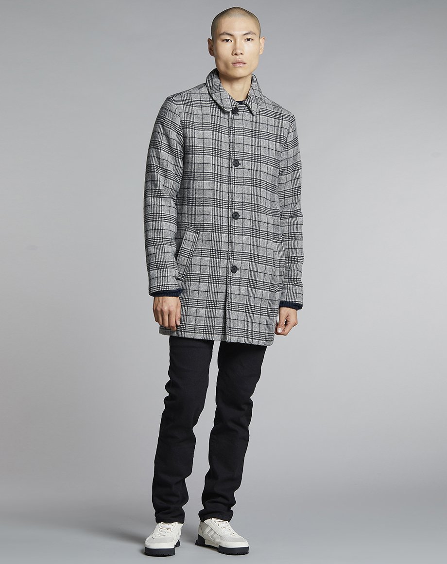 Bellfield Buckhan Men's Coat in Check - Bellfield Clothing