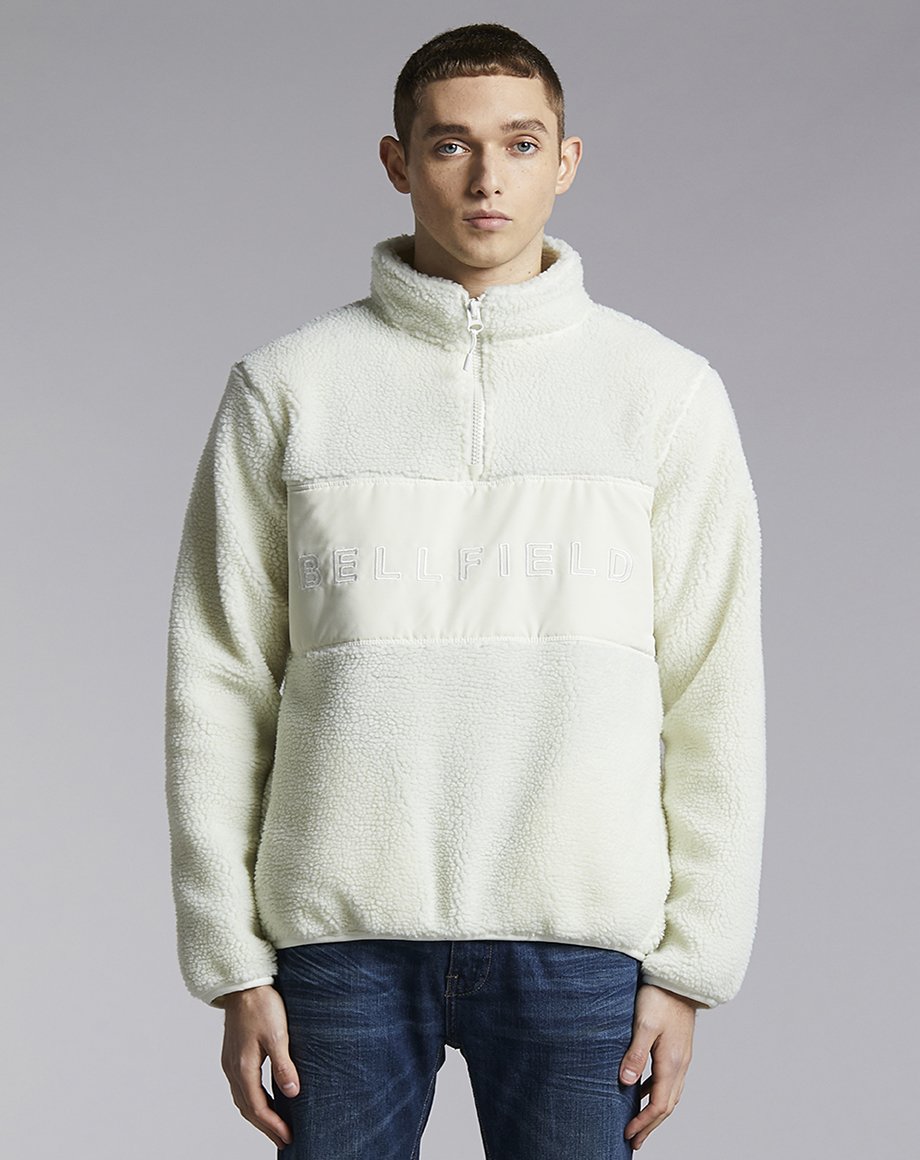 Bellfield Gifford Overhead Men's Sweater in Ecru - Bellfield Clothing