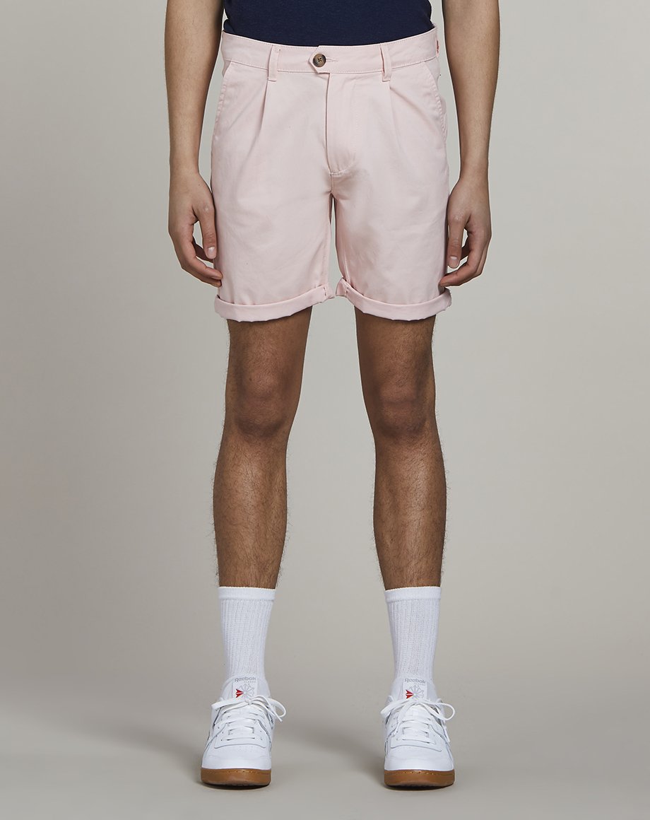 pink khaki shorts