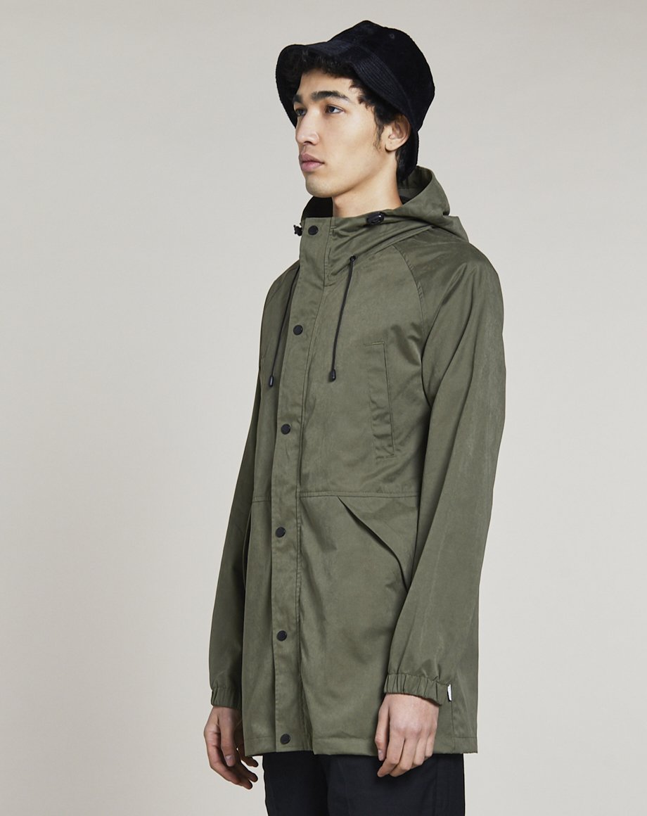 Bellfield Pilgrim Men's Parka in Khaki - Bellfield Clothing