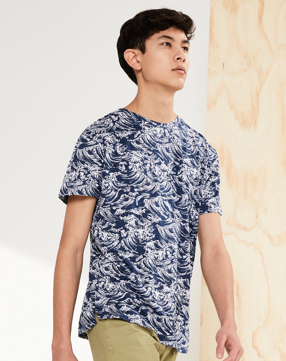 Bellfield Storma Men's T-Shirt in Navy - Bellfield Clothing