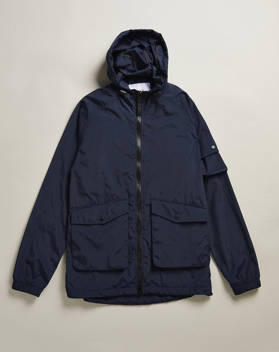 Bellfield Voyage Hooded Men's Kagoule in Navy - Bellfield Clothing