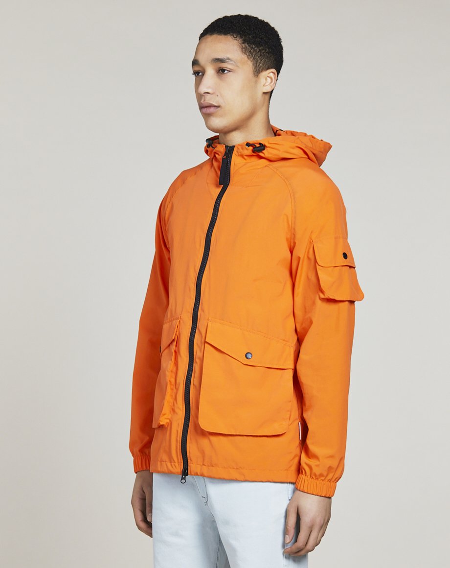 Bellfield Voyage Hooded Men's Kagoule in Orange - Bellfield Clothing