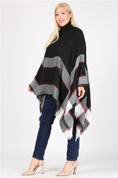 Forud type ægtemand Pompeji Plus Size Pull Over Poncho Black - Pack of 6