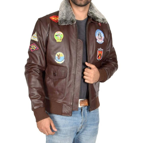 Mens Bomber Leather Jacket