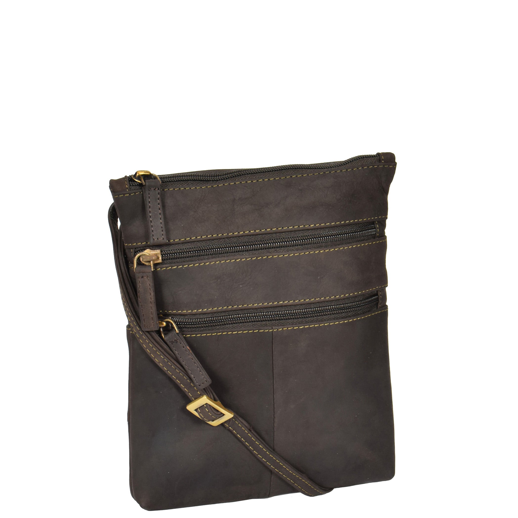 Womens Small Cross Body Travel Purse Oil Brown | House of Leather