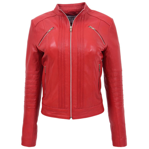 Women's Black Lamb Leather Jacket | Estate Furs