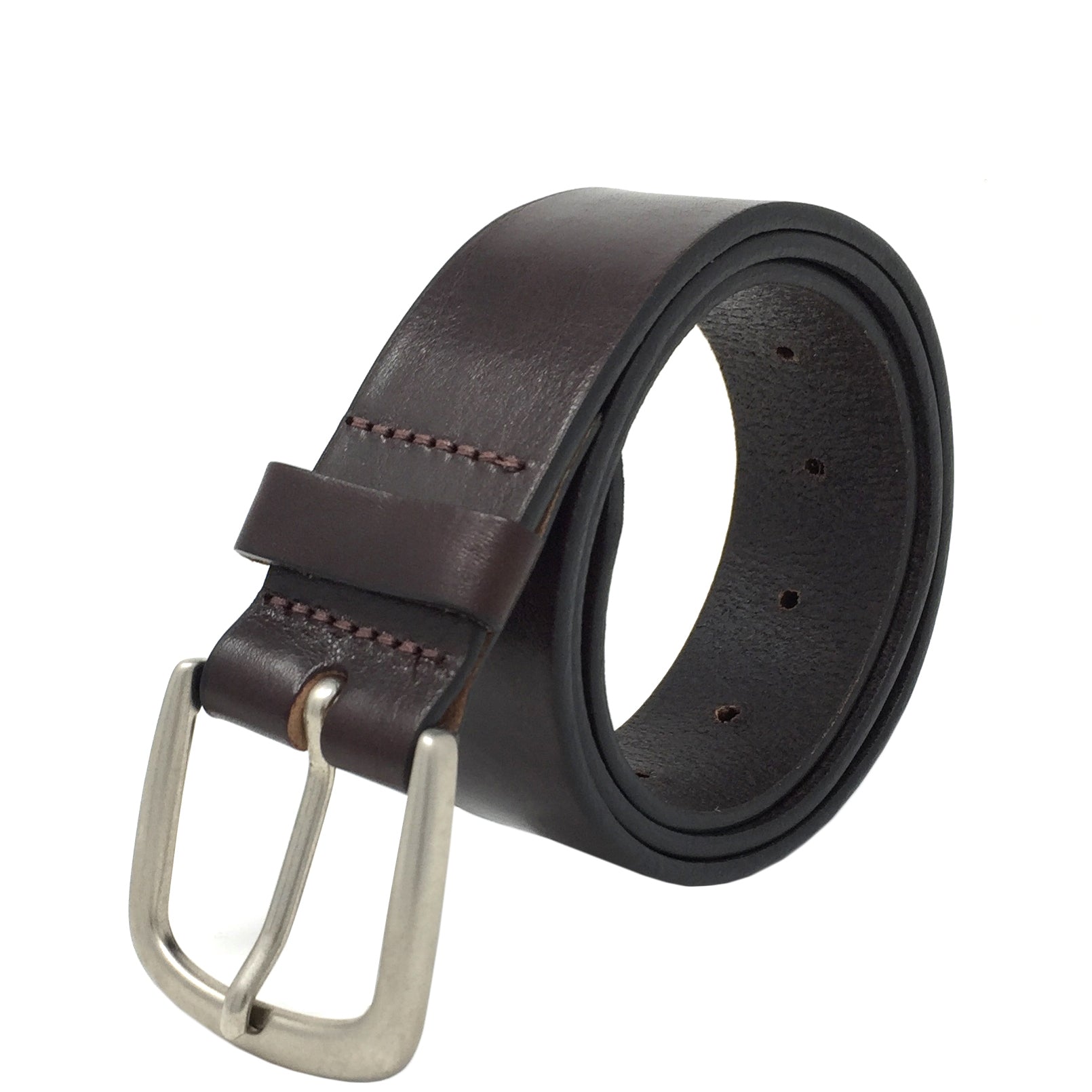 Mens Real Leather Belt 35mm Wide Brown | House of Leather